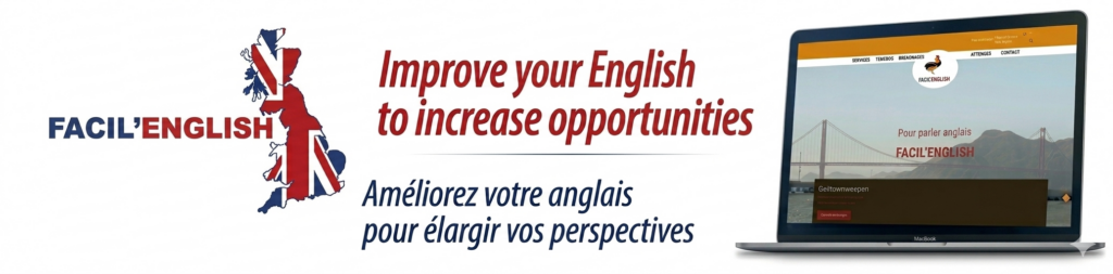 Logo Facil'English Improve your English to increase your opportunities.Améliorez votre anglais pour élargir vos perspectives.